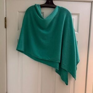 Claudia Nichole Teal Asymmetrical Poncho Wrap